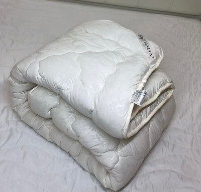 Одеяло теплое двуспальное 175х210см, белого цвета, объемное качественное ЭКО силиконизированное волокно ТМ DAMANI